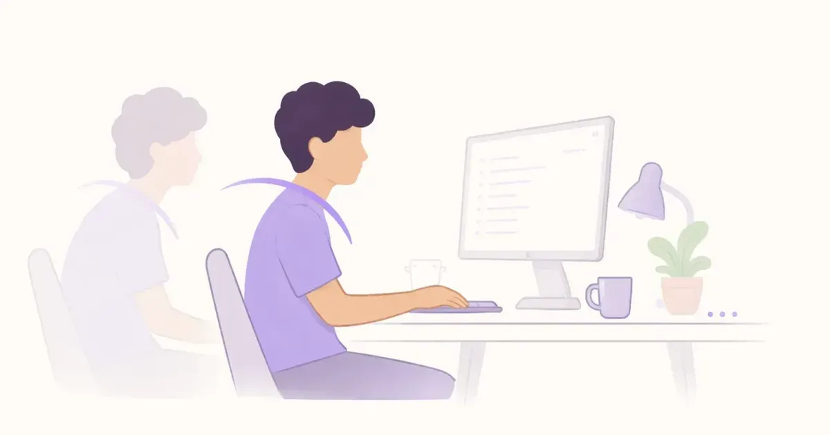 Sweating While Coding Slouching While Coding? Practical Posture Guide for Developers