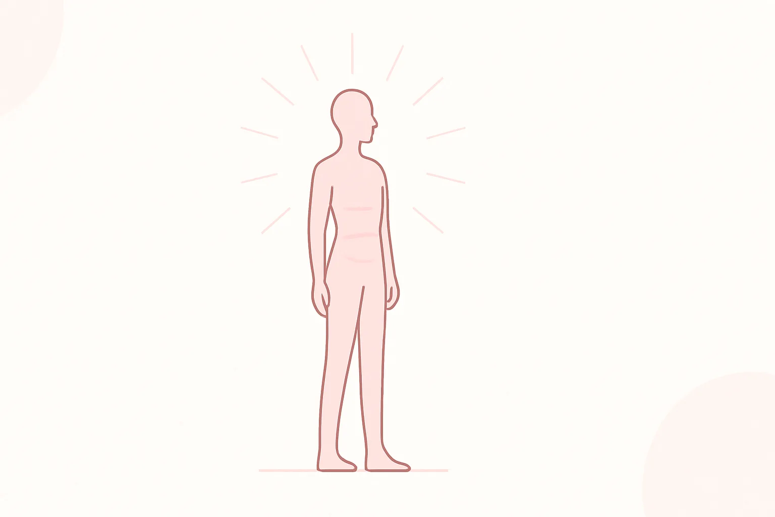 Confident upright silhouette standing tall