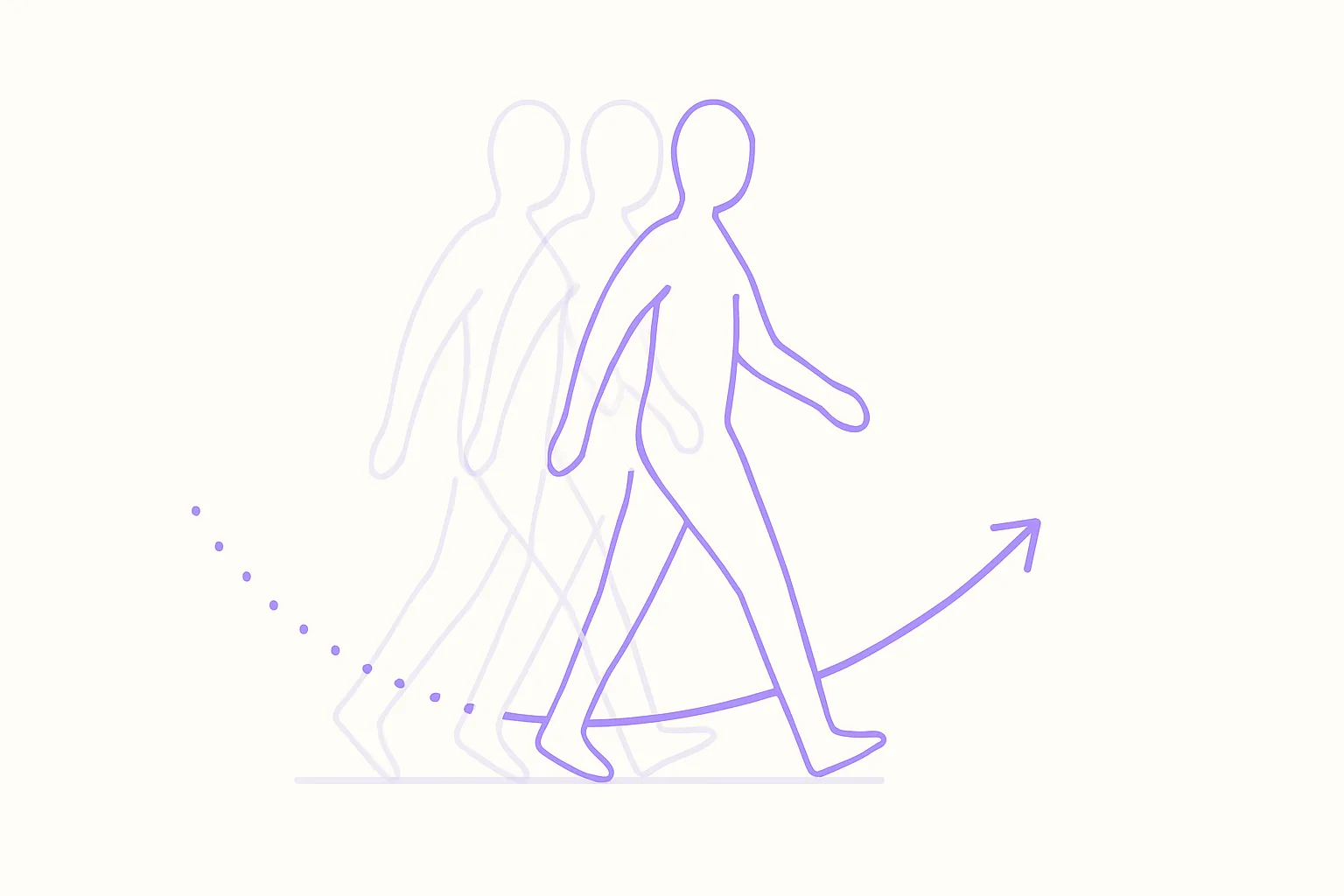 Silhouette illustrating dynamic movement breaks during desk work
