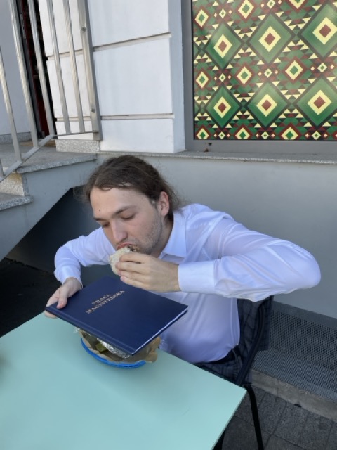 Person with rounded shoulders leaning into screen